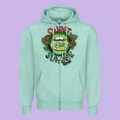Sweet Summer Time Zipper Hoodie Designed By Sublimationcraftshop