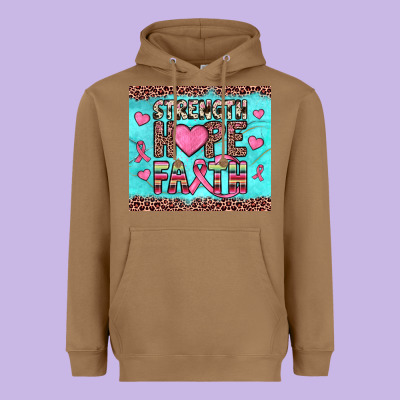 Strength Hope Faith Heavyweight Hoodie Designed By Jahusdesignshop