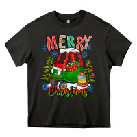 Asphalt merry christmas car Heavy Core Tee - CowhideDigitalArt