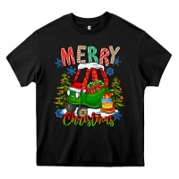 Black merry christmas car Heavy Core Tee - CowhideDigitalArt