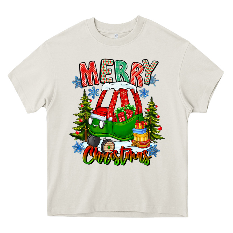 Merry Christmas Car Heavy Core Tee by CowhideDigitalArt | Teevron