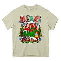 Mossy merry christmas car Heavy Core Tee - CowhideDigitalArt