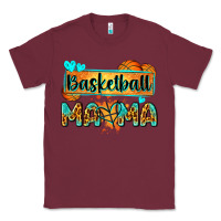 Burgundy basketball mama with leopard Classic Tee - Zillion Design Studio