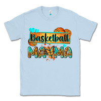 Dusty Blue basketball mama with leopard Classic Tee - Zillion Design Studio