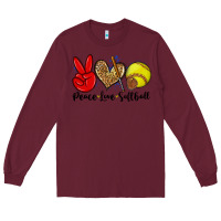 Peace Love Softball Long Sleeve Tee | Teevron