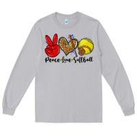 Moon Dust peace love softball Long Sleeve Tee - Zillion Design Studio