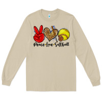 Mushroom peace love softball Long Sleeve Tee - Zillion Design Studio