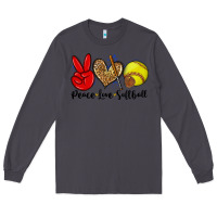 Smoke peace love softball Long Sleeve Tee - Zillion Design Studio