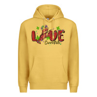 Antique Gold mardi gras love crawfish Premium Hoodie - MaliasSmallBusiness