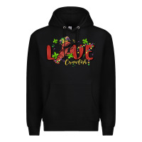 Black mardi gras love crawfish Premium Hoodie - MaliasSmallBusiness
