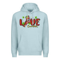 Blue Mist mardi gras love crawfish Premium Hoodie - MaliasSmallBusiness