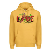 Mustard mardi gras love crawfish Premium Hoodie - MaliasSmallBusiness