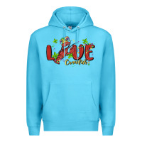 Ocean Blue mardi gras love crawfish Premium Hoodie - MaliasSmallBusiness