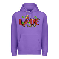 Purple mardi gras love crawfish Premium Hoodie - MaliasSmallBusiness
