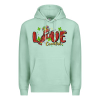 Seafoam mardi gras love crawfish Premium Hoodie - MaliasSmallBusiness