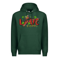 Sports Green mardi gras love crawfish Premium Hoodie - MaliasSmallBusiness