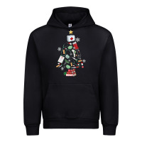Black nurse christmas tree Urban Hoodie - MaliasSmallBusiness