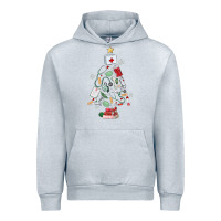 Heather Grey nurse christmas tree Urban Hoodie - MaliasSmallBusiness