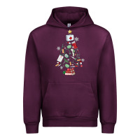 Mauve Wine nurse christmas tree Urban Hoodie - MaliasSmallBusiness
