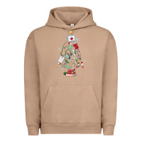 Pigment Burro nurse christmas tree Urban Hoodie - MaliasSmallBusiness