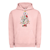 Pigment Salmon nurse christmas tree Urban Hoodie - MaliasSmallBusiness