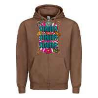 Chestnut mama mama mama Zipper Hoodie - CowhideDigitalArt