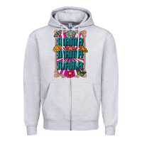 Heather Grey mama mama mama Zipper Hoodie - CowhideDigitalArt