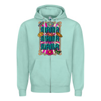 Seafoam mama mama mama Zipper Hoodie - CowhideDigitalArt