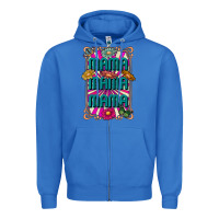 True Royal mama mama mama Zipper Hoodie - CowhideDigitalArt