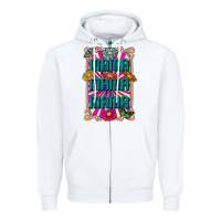 White mama mama mama Zipper Hoodie - CowhideDigitalArt
