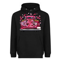 Black breast cancer farm truck Heavyweight Hoodie - Artiststas