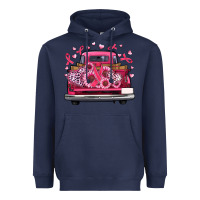 Navy breast cancer farm truck Heavyweight Hoodie - Artiststas