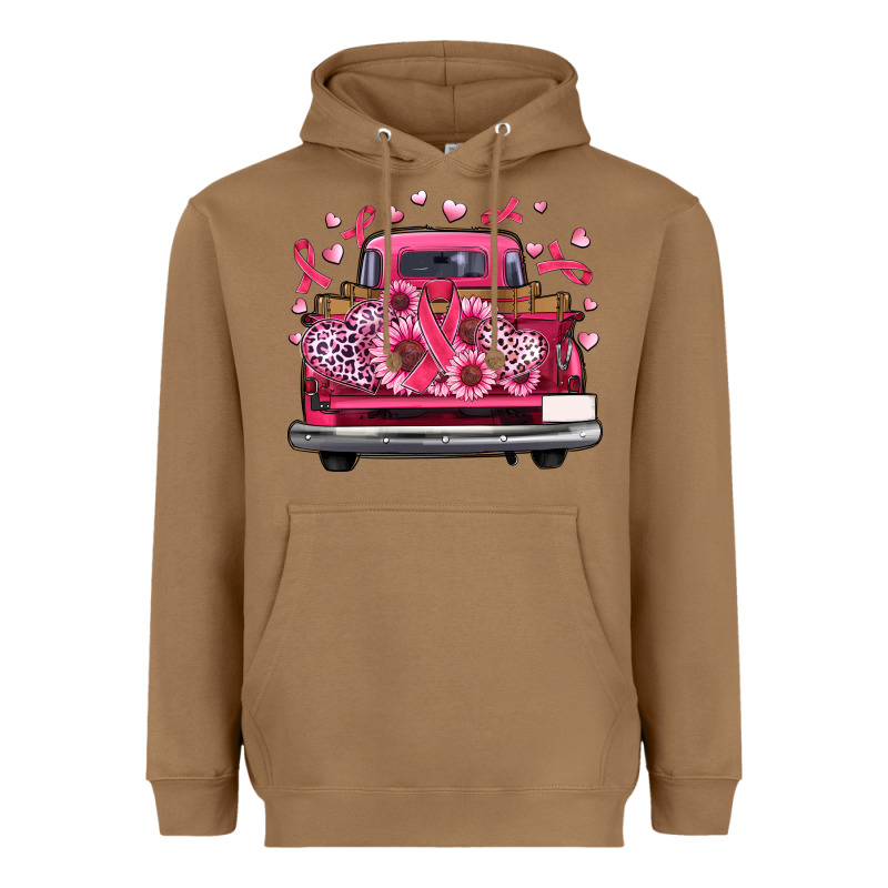 Breast Cancer Farm Truck Heavyweight Hoodie by Artiststas | Teevron