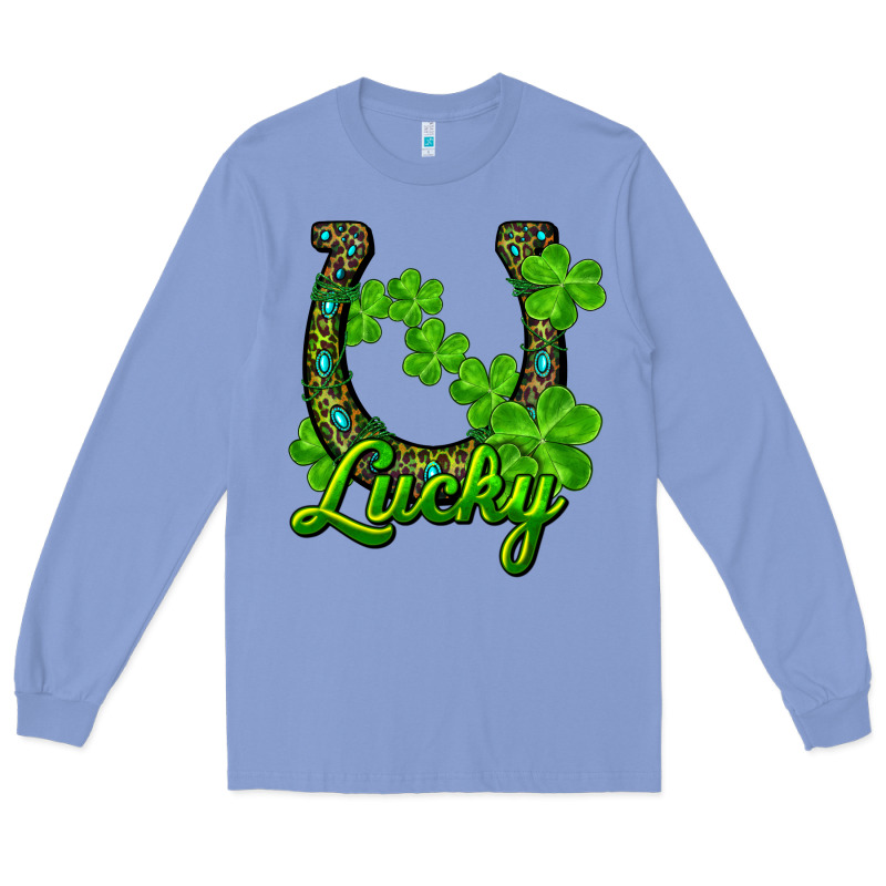 Lucky Shamrock Horseshoe Long Sleeve Tee by RanaPortraitStore | Teevron