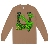 Toasted Coconut lucky shamrock horseshoe Long Sleeve Tee - RanaPortraitStore