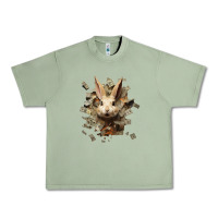 Oil Green bad rabbit Urban Heavy Tee - Unal Design