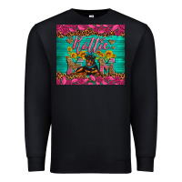 Black Rottie mom with roses Premium Sweatshirt - Artiststas