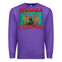 Purple Rottie mom with roses Premium Sweatshirt - Artiststas