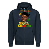 Navy little mister juneteenth Zipper Hoodie - HRA Design Shop