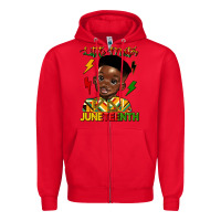 Red little mister juneteenth Zipper Hoodie - HRA Design Shop