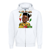 White little mister juneteenth Zipper Hoodie - HRA Design Shop