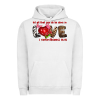 Pigment Lunar Rock let all that you do be done in love i corinthians Urban Hoodie - NancyCooperArtShop
