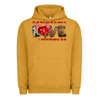 Pigment Peanut Butter let all that you do be done in love i corinthians Urban Hoodie - NancyCooperArtShop