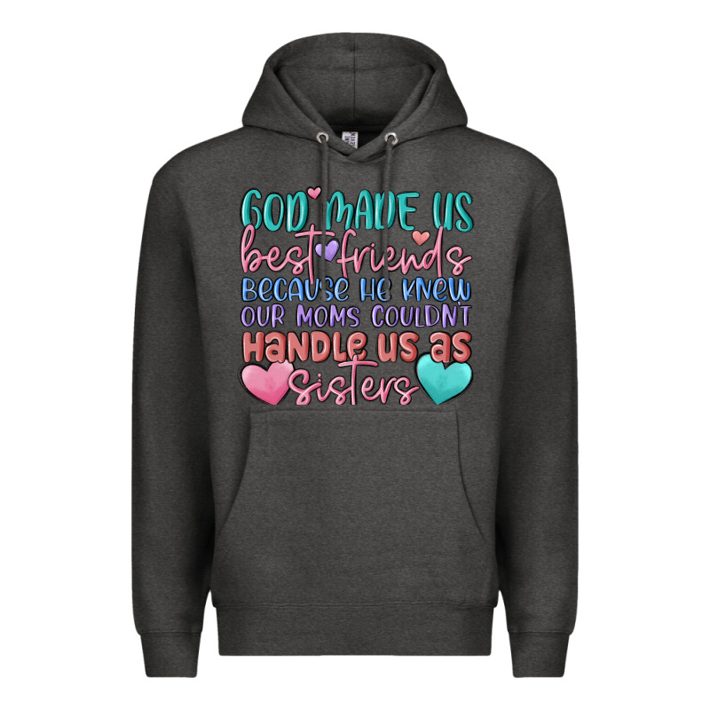 God Made Us Best Friend Premium Hoodie by MaliasSmallBusiness | Teevron