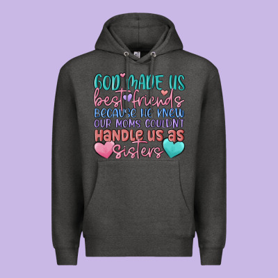 God Made Us Best Friend Premium Hoodie Designed By Maliassmallbusiness