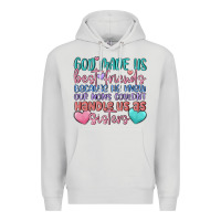 Dove Grey god made us best friend Premium Hoodie - MaliasSmallBusiness