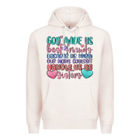 Pale Pink god made us best friend Premium Hoodie - MaliasSmallBusiness