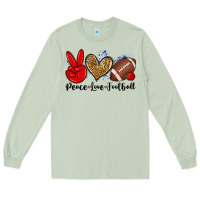 Matcha peace love football Long Sleeve Tee - Zillion Design Studio