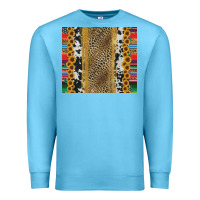 Ocean Blue western serape cowhide Premium Sweatshirt - Jasminsmagicworld