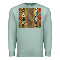 Seafoam western serape cowhide Premium Sweatshirt - Jasminsmagicworld